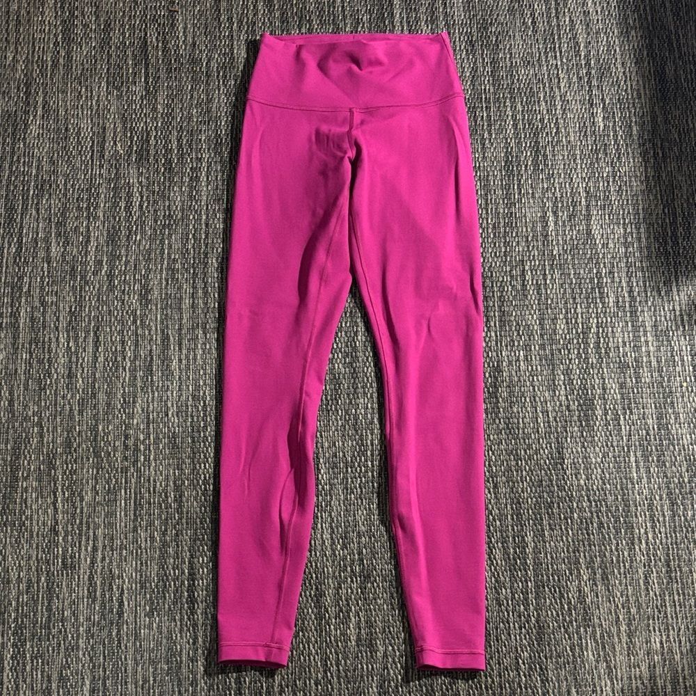 Lululemon Wunder Train Legging Contour Fit High-Rise 28" Magenta Purple Sz 6